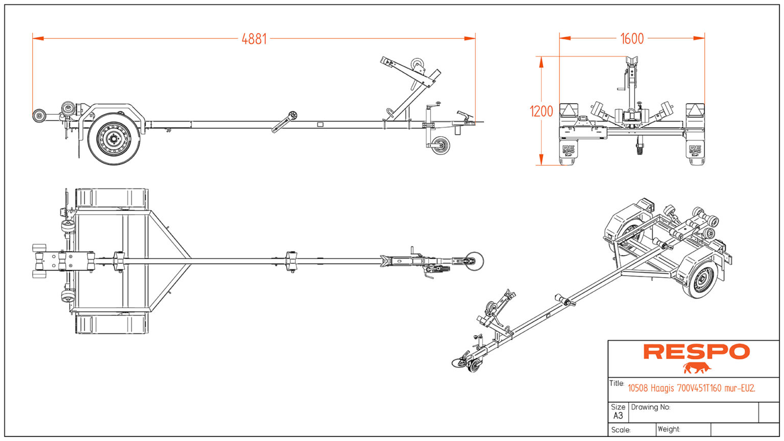 B Ttrailer Kg Eu Km H Obromsad Cavatera Ab