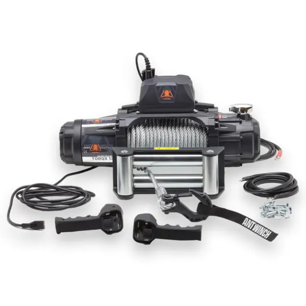 Elvinsch, Antwinch Torqx 13, 12 V, 6,1 ton, vajer, inkl 2-i-1 fjärrkontroll - Bild 3